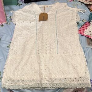 Listicle White Lace Mini Dress